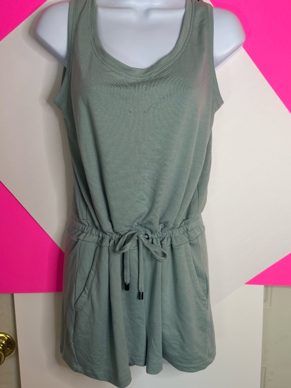 Cable & Gauge Green Romper Size Small | Drawstring Waist Casual Lounge